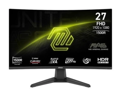 MSI MAG 276CF E20 Gaming monitor 27" zakřivený Rapid VA/FHD/200Hz/0,5ms/2xHDMI/DP/černá MSI MAG 276CF E20 Gaming monitor 27" zakřivený Rapid VA/FHD/200Hz/0,5ms/2xHDMI/DP/černá
