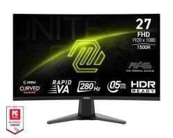 MSI MAG 276CXF Gaming monitor 27" zakřivený Rapid VA/FHD/280Hz/0,5ms/2xHDMI/DP/černá