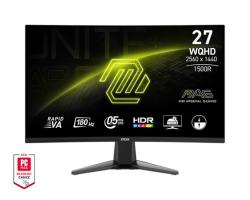 MSI MAG 27CQ6F Gaming monitor 27" zakřivený Rapid VA/2560x1440 (WQHD)/180Hz/0,5ms/2xHDMI/DP/černá