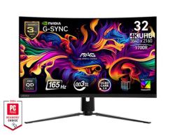 MSI MAG 321CUP QD-OLED Gaming monitor 31,5" QD-OLED zakřivený/UHD/165Hz/0,03ms/2xHDMI/DP/USB-C/výšk.nast./černá