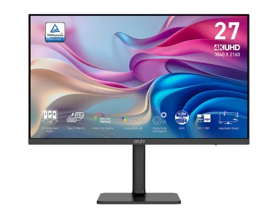 MSI monitor Modern MD272UPHG, 27"/3840x2160 (UHD)/IPS/4ms/2xHDMI/DP/USB-A,B,C/Výšk.nast./Pivot/černá