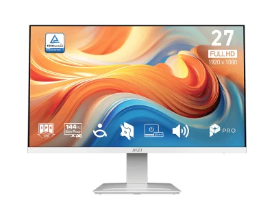 MSI monitor PRO MP273W E14A, 27" IPS/1920 x 1080(FHD)/144Hz/1ms/DP/HDMI/D-Sub/bílá