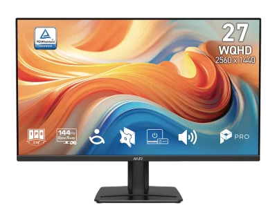 MSI monitor PRO MP275Q E14, 27" IPS/2560 x 1440 (WQHD)/144Hz/1ms/2x HDMI/DP/černá