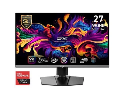 MSI MPG 271QRX QD-OLED, 26,5" QD-OLED/2560x1440 (WQHD)/ 360Hz/0,03ms/2x HDMI/DP/USB/USB-C/Výškově nastavitelný/Pivot MSI MPG 271QRX QD-OLED, 26,5" QD-OLED/2560x1440 (WQHD)/ 360Hz/0,03ms/2x HDMI/DP/USB/USB-C/Výškově nastavitelný/Pivot