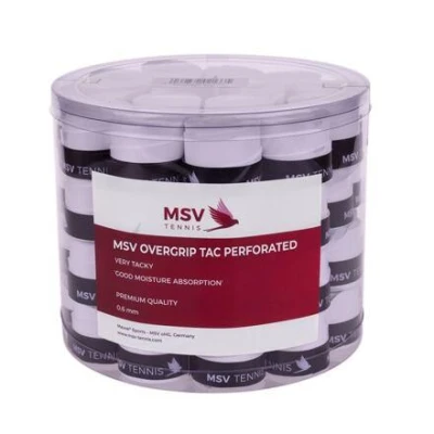MSV Cyber Wet Perforated overgrip omotávka tl. 0,6 mm bílá MSV Cyber Wet Perforated overgrip omotávka tl. 0,6 mm bílá