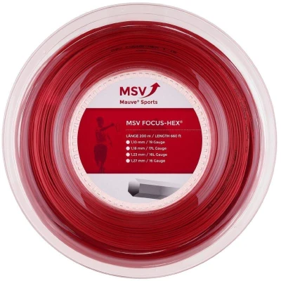 MSV Focus HEX tenisový výplet 200 m červená MSV Focus HEX tenisový výplet 200 m červená