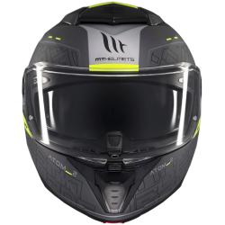 MT Helmets Atom 2 SV Destiny matná černo-šedá výklopná helma + sleva 400,- na příslušenství