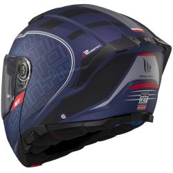 MT Helmets Atom 2 SV Destiny matná modro-černá výklopná helma + sleva 400,- na příslušenství