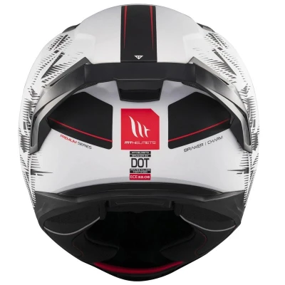 MT Helmets Braker SV Charm matná černo-bílá Integrální helma + sleva 300,- na příslušenství