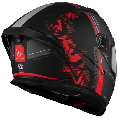 MT Helmets Braker SV Charm matná čierno-červená integrálna prilba + zľava 300,- na príslušenstvo