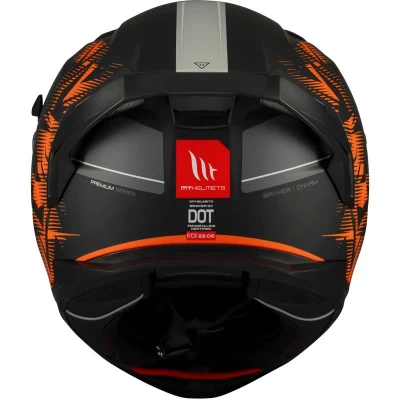MT Helmets Braker SV Charm matná černo-oranžová Integrální helma + sleva 300,- na příslušenství