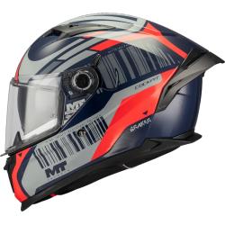 MT Helmets Braker SV Cockpit B5 modro-šedo-červená integrální helma