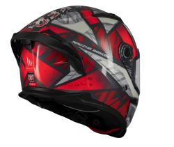 MT Helmets Braker SV Fury černo-šedo-červená integrální helma + sleva 400,- na příslušenství