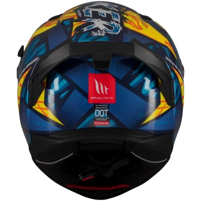 MT Helmets Integrálna prilba na motorku Braker SV Fury modro-žltá XS + zľava 400,- na príslušenstvo