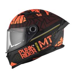 MT Helmets BRAKER SV PUNK RIDER B5 červeno-černá integrální helma + sleva 300,- na příslušenství