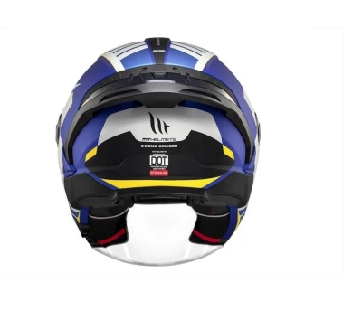 MT Helmets Cosmo SV Cruiser matná modro-černo-šedá Otevřená helma + sleva 300,- na příslušenství