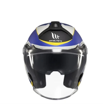 MT Helmets Cosmo SV Cruiser matná modro-černo-šedá Otevřená helma + sleva 300,- na příslušenství