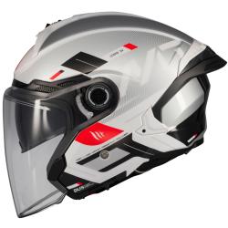 MT Helmets Cosmo SV Silence bielo-šedá otvorená prilba + zľava 300,- na príslušenstvo