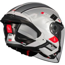 MT Helmets Cosmo SV Silence bielo-šedá otvorená prilba + zľava 300,- na príslušenstvo