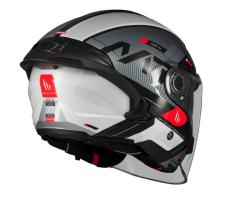 MT Helmets Cosmo SV Silence černo-šedo-bílá otevřená helma + sleva 300,- na příslušenství