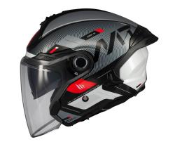 MT Helmets Cosmo SV Silence černo-šedo-bílá otevřená helma + sleva 300,- na příslušenství