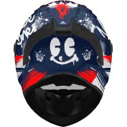 MT Helmets Dětská integrální helma na motorku Stinger 2 Rocket C17 modro-červeno-bílá