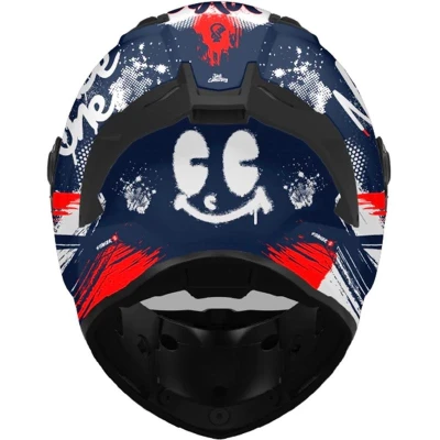 MT Helmets Dětská integrální helma na motorku Stinger 2 Rocket C17 modro-červeno-bílá