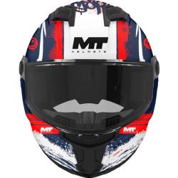 MT Helmets Dětská integrální helma na motorku Stinger 2 Rocket C17 modro-červeno-bílá