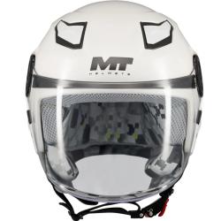 MT Helmets Dětská otevřená helma na motorku Lite Pure A0 bílá