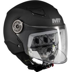 MT Helmets Dětská otevřená helma na motorku Lite Pure A1 matná černá