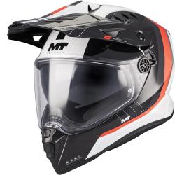 MT Helmets Enduro helma na motorku Track SV Nomad A15 bílo-černo-červená MT Helmets Enduro helma na motorku Track SV Nomad A15 bílo-černo-červená