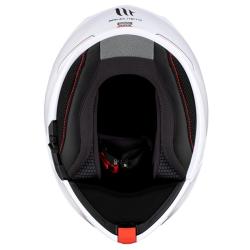 MT Helmets Genesis SV Solid A0 bílá lesklá vyklápěcí přilba