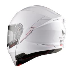 MT Helmets Genesis SV Solid A0 bílá lesklá vyklápěcí přilba