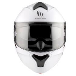 MT Helmets Genesis SV Solid A0 bílá lesklá vyklápěcí přilba