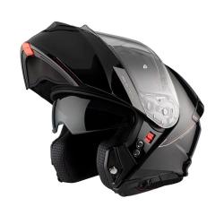 MT Helmets Genesis SV Solid A1 černá lesklá vyklápěcí přilba + moto kukla RSA