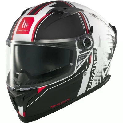 MT Helmets Braker SV Charm matná černo-bílá Integrální helma + sleva 300,- na příslušenství MT Helmets Braker SV Charm matná černo-bílá Integrální helma + sleva 300,- na příslušenství