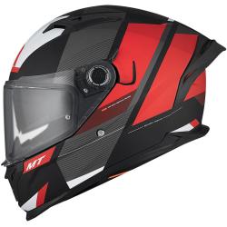 MT Helmets BRAKER SV Chento B5 matná černo-šedo-červená integrální helma + sleva 300,- na příslušenství