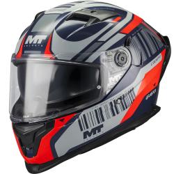 MT Helmets Braker SV Cockpit B5 modro-šedo-červená integrální helma