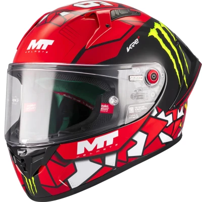 MT Helmets KRE+ S Piqueras B5 FIM červeno-černá integrální helma na motorku