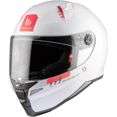 MT Helmets Integrální helma REVENGE 2 S SOLID A0 lesklá bílá + sleva 400,- na příslušenství MT Helmets Integrální helma REVENGE 2 S SOLID A0 lesklá bílá + sleva 400,- na příslušenství