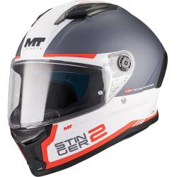 MT Helmets Stinger 2 Core A5 matná modro-bílo-červená integrální helma