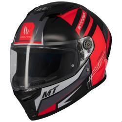 MT Helmets Stinger 2 Tron černo-červeno-šedá integrální helma + sleva 300,- na příslušenství