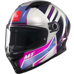 MT Helmets Stinger 2 Tron šedo-fialovo-růžová Iintegrální helma