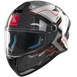 MT Helmets Targo S Brik lesklá černo-bílá Integrální helma + sleva 300,- na příslušenství