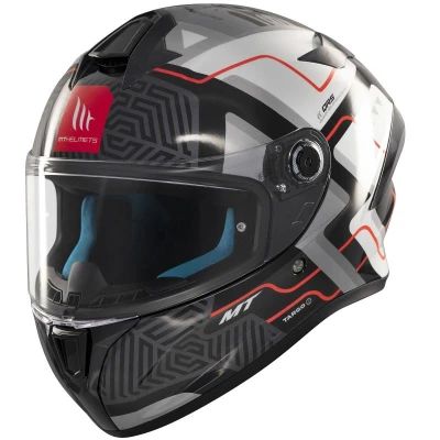 MT Helmets Targo S Brik lesklá černo-bílá Integrální helma + sleva 300,- na příslušenství MT Helmets Targo S Brik lesklá černo-bílá Integrální helma + sleva 300,- na příslušenství