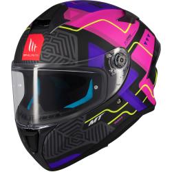 MT Helmets Targo S Brik matná černo-růžová Integrální helma + sleva 300,- na příslušenství