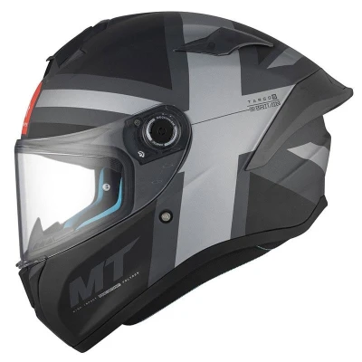 MT Helmets Integrální helma TARGO S BRITAIN C2 matná černo-šedá + kukla pod helmu Zdarma MT Helmets Integrální helma TARGO S BRITAIN C2 matná černo-šedá + kukla pod helmu Zdarma