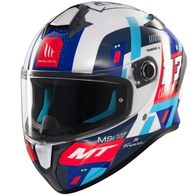 MT Helmets Integrální helma Targo S SERGIO GARCIA modro-červeno-bílá + moto kukla RSA MT Helmets Integrální helma Targo S SERGIO GARCIA modro-červeno-bílá + moto kukla RSA