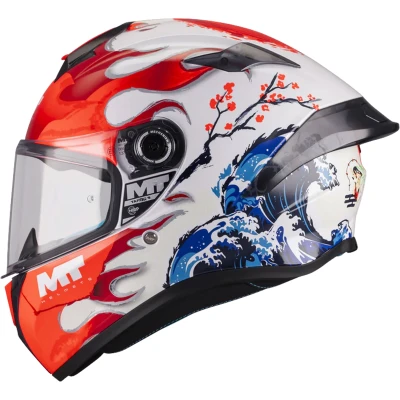 MT Helmets Targo S Yamanaka A5 bílo-červeno-modrá integrální helma na motorku