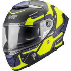 MT Helmets Integrální helma Thunder 4 SV Lumex B27 černo-modro-fluo žlutá + moto kukla RSA